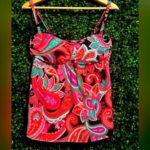 Jantzen Paisley Tankini Top - Size 10 - Like New Condition!